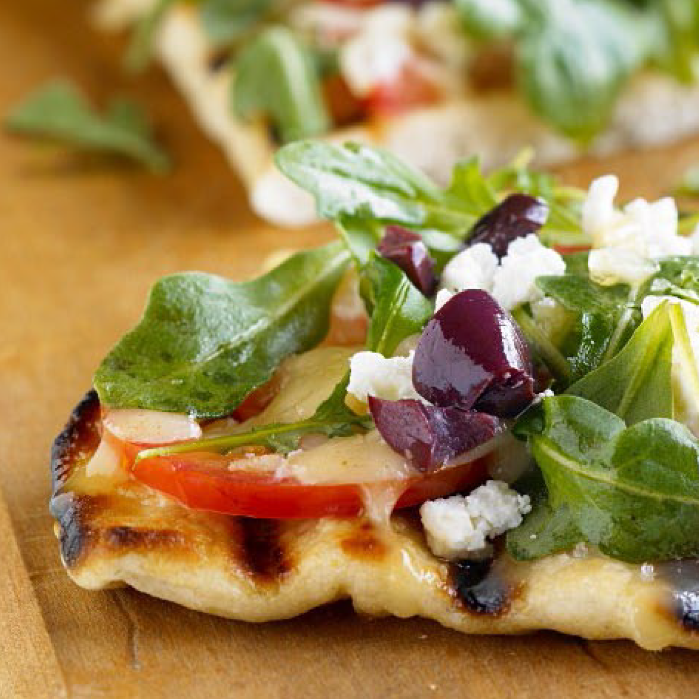 Grilled Flatbread Pizza with Arugula Farms