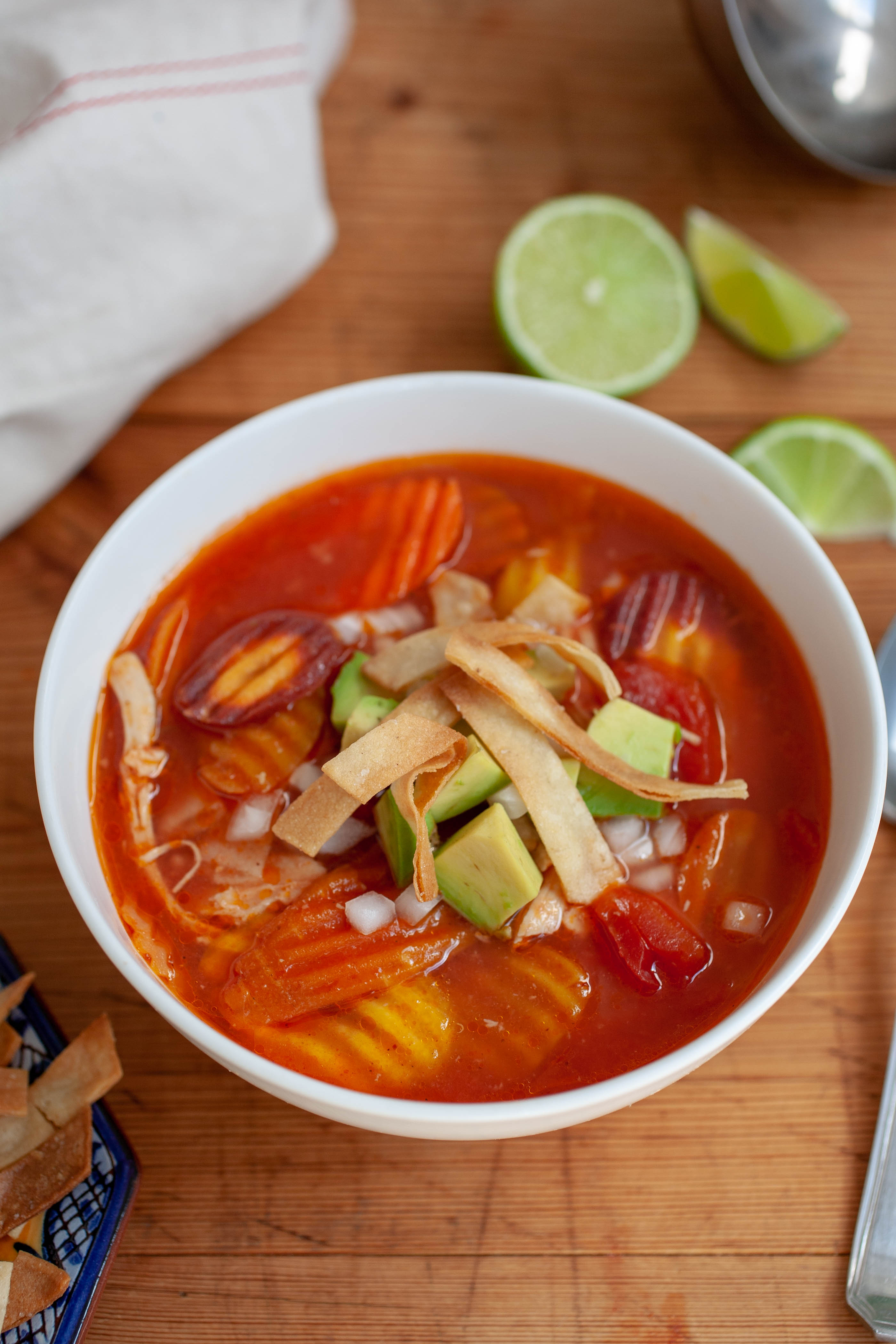 Chicken Tortilla Soup with Rainbow Carrot Chips | Cal-Organic Farms