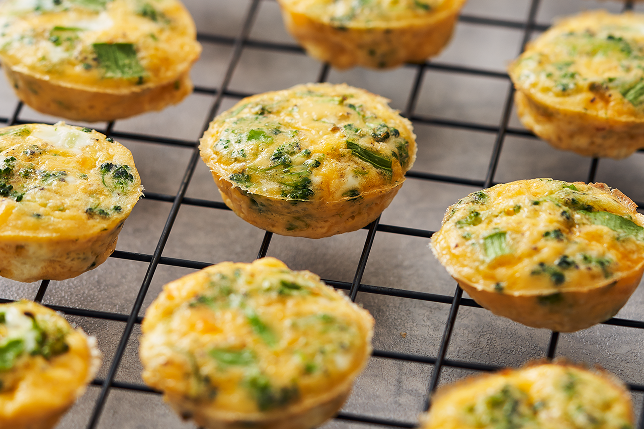 Broccoli & Cheese Mini Quiches | Cal-Organic Farms