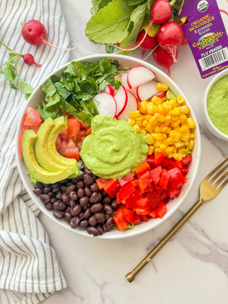 Mexican Salad with Creamy Cilantro Dressing | Cal-Organic Farms