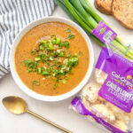 Roasted Cauliflower Butternut Miso Soup with Green Onions